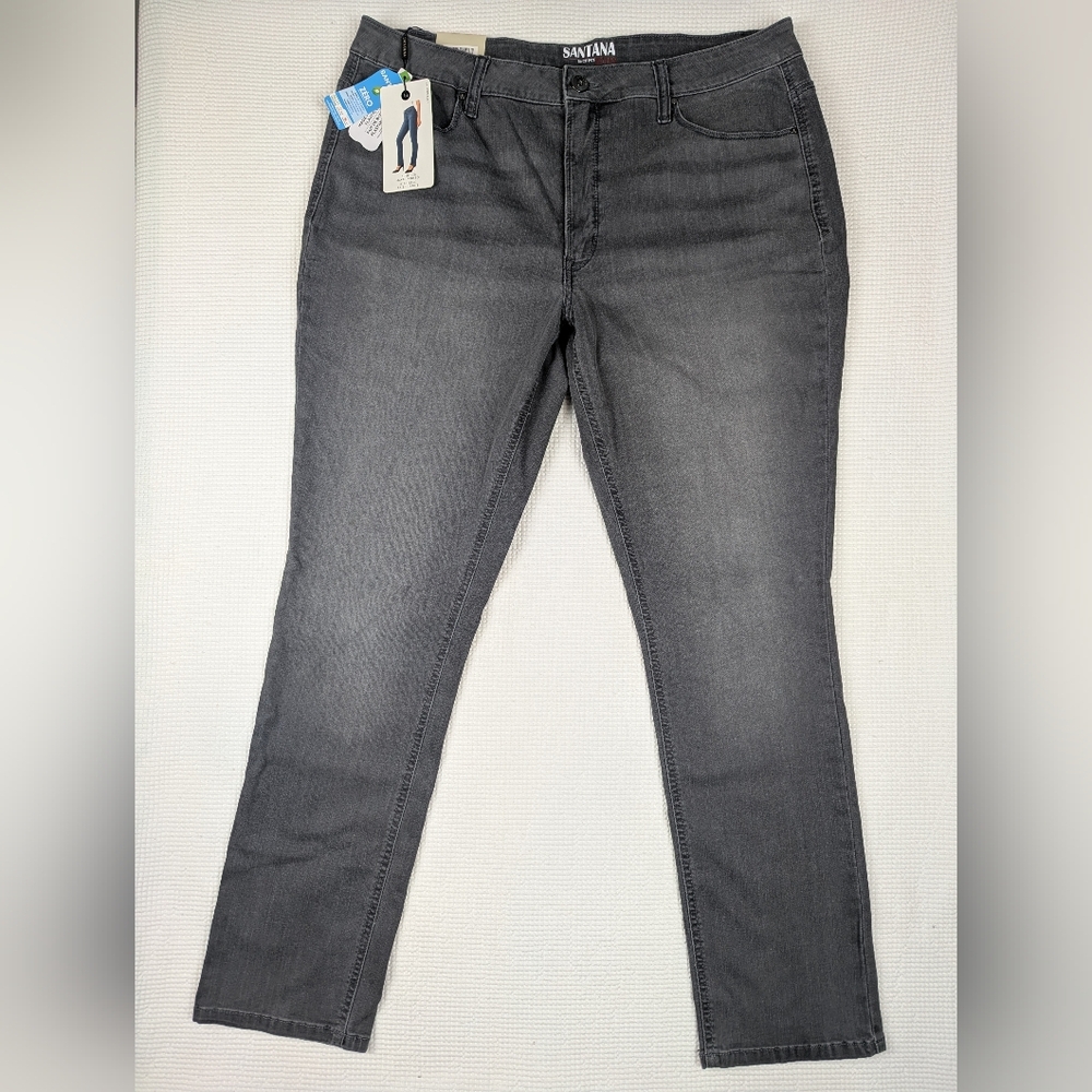 Santana Women's Charcoal Slim Leg High Rise Jeans NWT